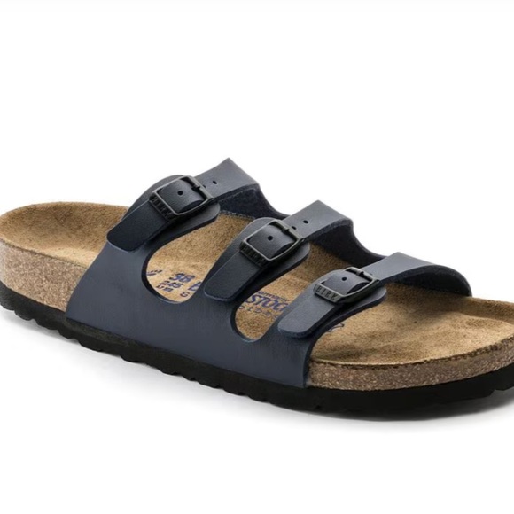Birkenstock Florida Navy Blue Soft Footbed Oiled Leather Sz 40/ 9-9.5 Narrow Fit - Picture 15 of 15